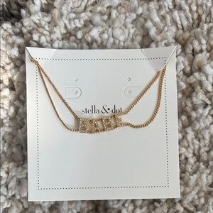 Stella & Dot Gold Initial Necklace